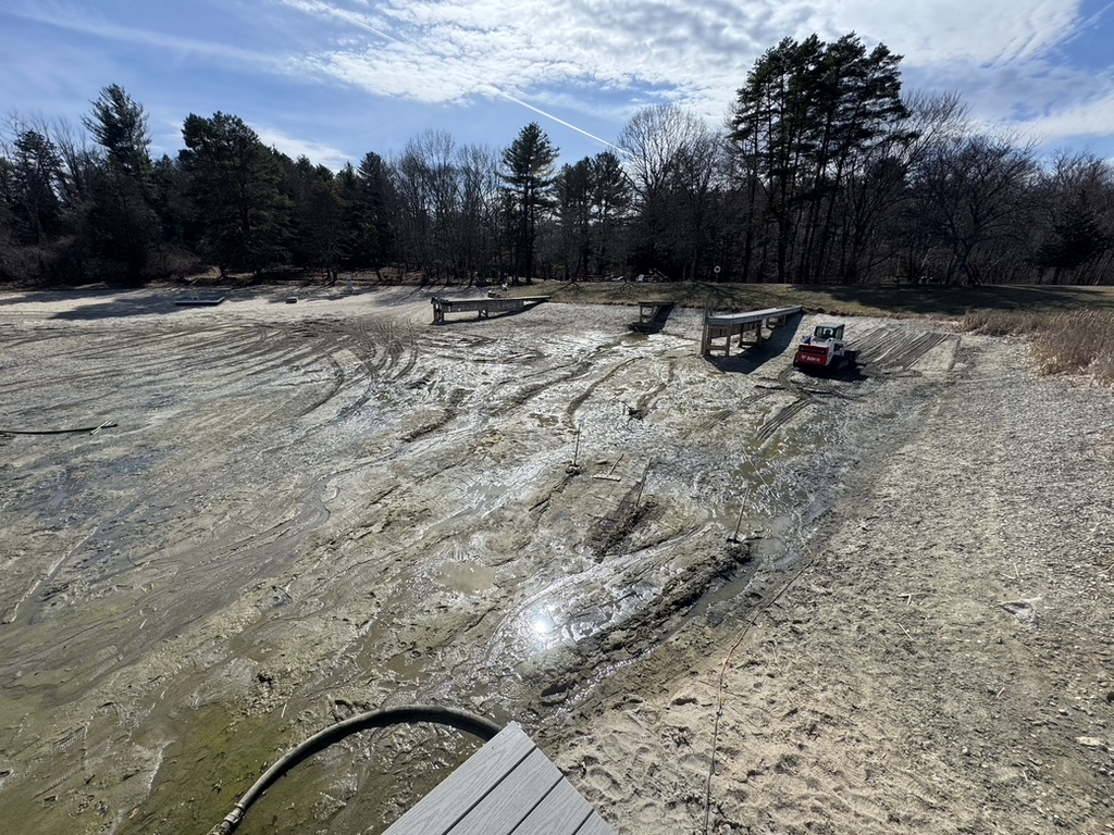Pond Cleared, leveled and regraded -Professional Excavation & Land Management Services by RM Gray Excavating Merrimack NH